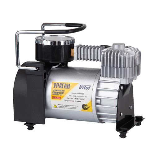 Компресор автомобільний "Ураган" КА-У12052 150psi/15Amp/40л/прикур.+перехідник/Автостоп
