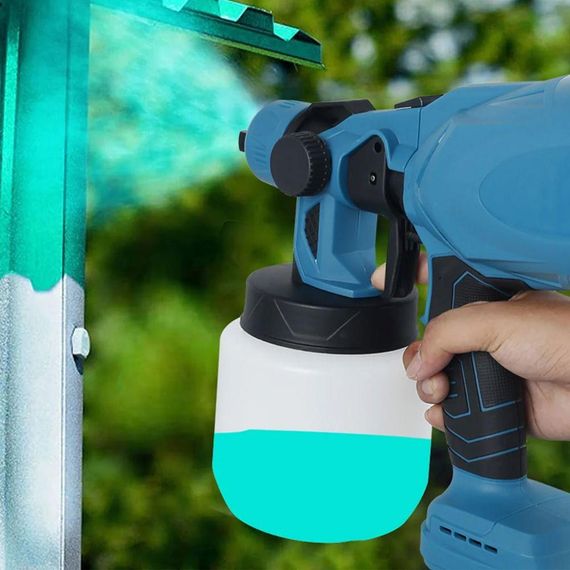 Аккумуляторный краскопульт 800мл + 2 аккумулятора 24В, JK-SG1 / Распылитель краски с регулировкой ширины / | Зображення 1