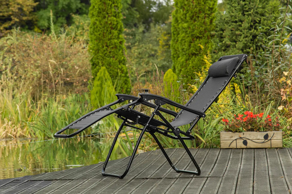 Садове Крісло Шезлонг до 120 кг Складаний Шезлонг для Дачі Zero Gravity XXL | Зображення 3