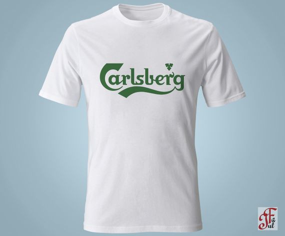 Футболка жіноча з принтом  логотип Carlsberg