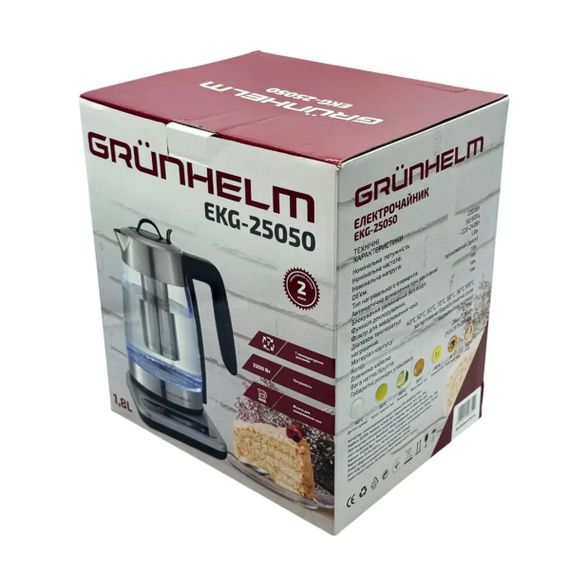 Електрочайник Grunhelm EKG-25050 1.7 л сріблястий | Зображення 4