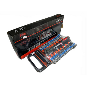 Набор торцевых головок и бит Wrench Set CR-V 20 предметов с трещоткой 1/2" / JC-8044