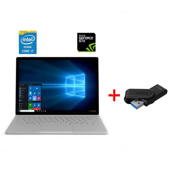 Игровой ультрабук-трансформер Microsoft Surface Book 2 / 13.5" (3000x2000) IPS Touch / Intel Core i7-8650U (4 (8) ядра по 1.9 - 4.2 GHz) / 8 GB DDR4 / 512 GB SSD NVMe / nVidia GeForce GTX 1050, 2 GB GDDR5, 128-bit / WebCam / Win 11 Pro б/у + Подарок