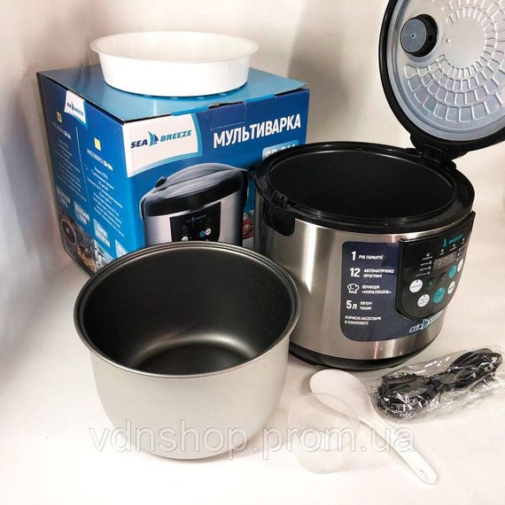 Практичная мультиварка SeaBreeze, Бюджетная мультиварка для кухни качественная бытовая ZB-32 | Зображення 4