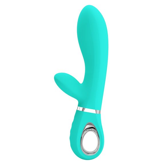 Вібратор з м'якою головкою і кліторальной стимуляцією Pretty Love - Thomas USB Green, BI-014621-3 Sex Aura | Зображення 4
