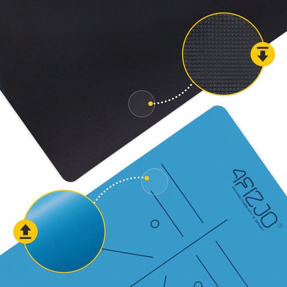 Коврик (мат) спортивный 4FIZJO PU 183 x 68 x 0.4 см для йоги и фитнеса 4FJ0588 Blue (P-5907739319555) | Зображення 7