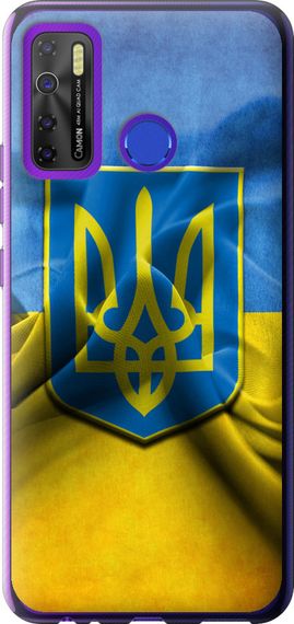 Чехол на Tecno Camon 15 Флаг и герб Украины 1 "375u-2405-17620"