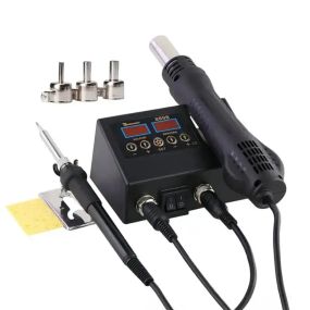 Профессиональная  электрическая паяльная станция 2 в 1 с цифровым дисплеем
