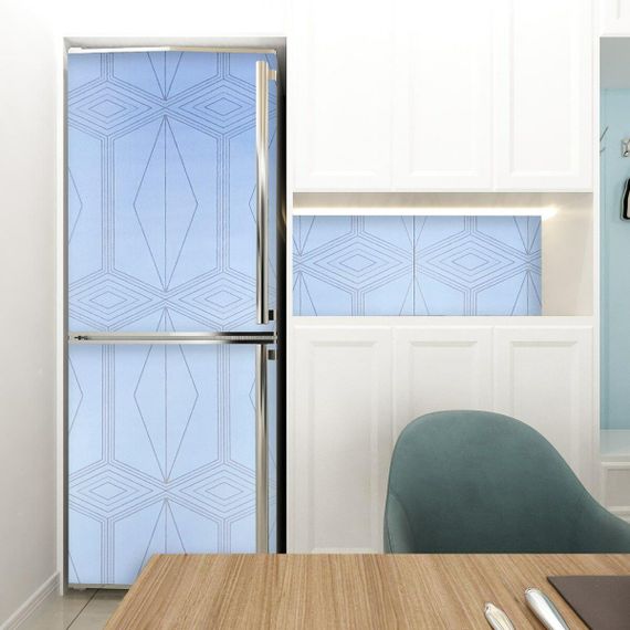 Самоклеющаяся пленка 0,45х10м х 0,07мм Голубая с золотом SW-00001218 | Зображення 4