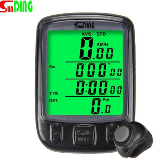 Велокомпьютер с подсветкой экрана, Хороший проводной велокомпьютер, Спидометр электронный CH-55 | Зображення 1