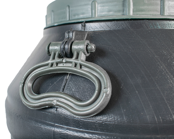 Бочка 100 л пластикова технічна  чорна бідон  широка горловина ємність для води | Зображення 2