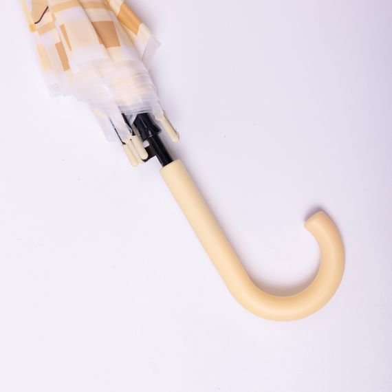 Класична дитяча парасолька-тростина напівавтомат з поліестеру міцна надійна 8 спиць діаметр 94 см Жовтий HP-23-11Y | Зображення 6