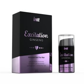 Возбуждающий гель Intt Excitation (15 мл) с экстрактом женьшеня, с эффектом вибрации Sex Aura