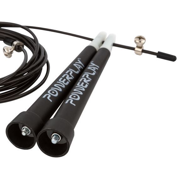 Скакалка швидкісна PowerPlay 4202 Ultra Speed Rope Чорна (2,9m.) | Зображення 4