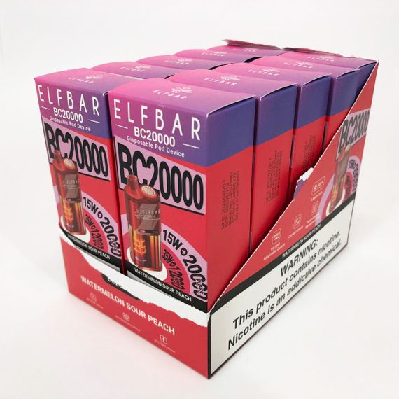 Elf Bar BC20000 смак Кавун Кислий Персик (Watermelon Sour Peach) | Зображення 4