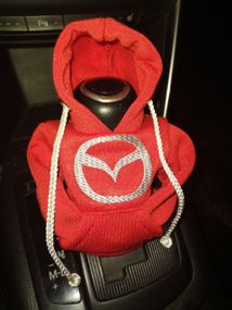 Чехол кофта Худи аксессуар на КПП Car Hoodie мазда Mazda красный подарок автомобилисту 10070