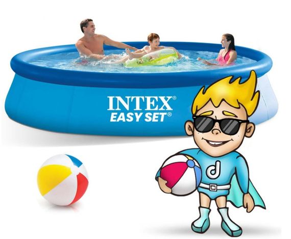 Басейн надувний 15 в 1 INTEX 28142, 396 x 84 см + машина для створення бульбашок (DM-28142-M) | Зображення 1