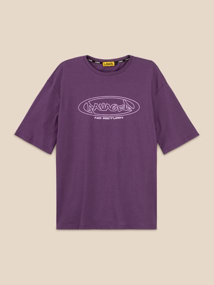 Футболка з принтом чоловіча LAWA P-MB02363 2XL Сливовий shop (2000999576089)