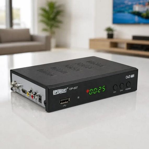 Цифровая приставка Т2 Operasky OP-507 для телевизора HDMI USB Wi-Fi IPTV ТВ тюнер цифровой эфирный ресивер Черный | Зображення 2