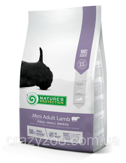 Сухой корм для собак малых пород Nature's Protection Mini Adult Lamb Small Breeds з ягненком 7.5 кг