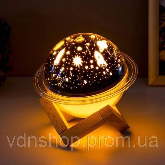 Ночник на батарейках сатурн, Ночник детский для комнаты, Ночник ребенку Красивый детский MF-45 | Зображення 6