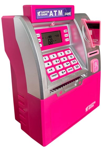 Дитячий банкомат сейф скарбничка ATM з кодовим замком будильником годинником і сканером відбитка пальця | Зображення 2