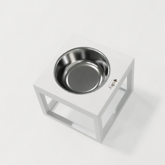 Миска на подставке для больших собак Hollky Base Solo XL (1 × 1,8 л) Solo XL-262620-WHWH | Зображення 3