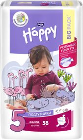 Підгузники дитячі Bella Baby Happy Junior 12-25 кг 58 шт