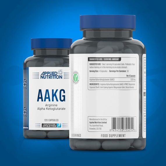 Аргінін Applied Nutrition AAKG ARGININE ALPHA KETOGLUTARATE 120 VEGGIE CAPS | Зображення 1