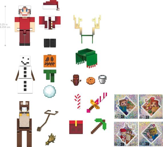 Адвент-календарь Mattel Minecraft 2025 с фигурками и аксессуарами | Зображення 2