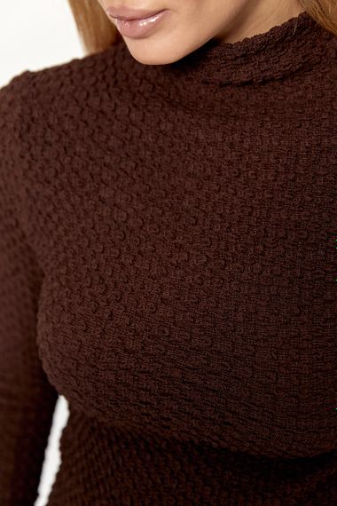 Жіночий  гольф жатка - темно-коричневий цвет, XL (є розміри) | Зображення 3