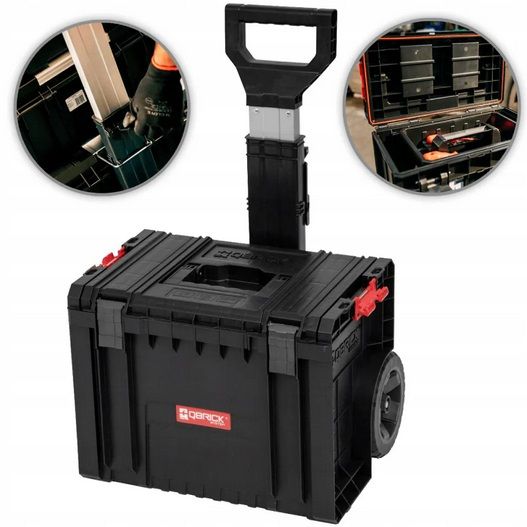 Ящик для інструментів на колесах, 18", 450x390x690, SYSTEM PRO Cart, SKRWQCPRO2CZAPG001, QBRICK | Зображення 1