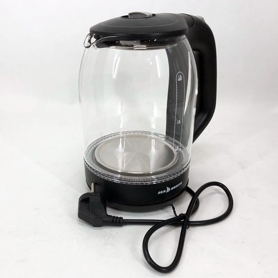 Электрочайник стеклянный Sea Breeze SB-014, 1.8 л, 1500 Вт, с подсветкой | Зображення 4