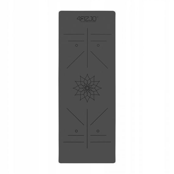 Килимок (мат) спортивний 4FIZJO PU 183 x 68 x 0.4 см для йоги та фітнесу 4FJ0587 Black (P-5907739319531) | Зображення 5