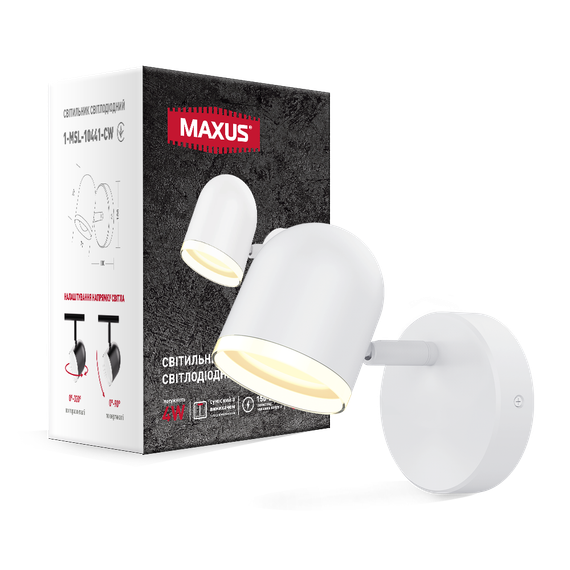 Спот світильник MAXUS MSL-01C 4W 4100K білий | Зображення 1