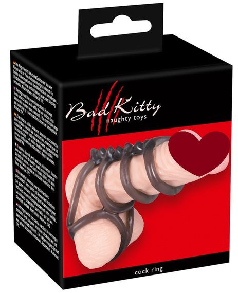 Насадка Bad Kitty из шести колец sexstyle