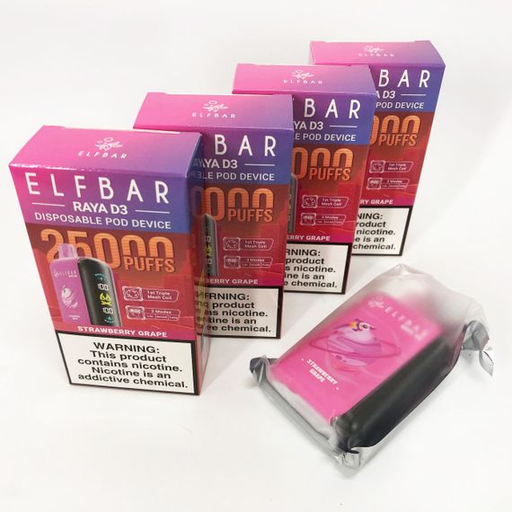 Elf Bar Raya D3 25000. Полуниця Виноград (Strawberry Grape) | Зображення 1