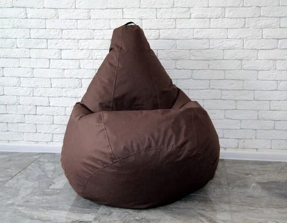 Крісло-мішок  Оксфорд Brown ( коричневий колір), пуф,безкаркасне крісло груша 100*140 | Зображення 3