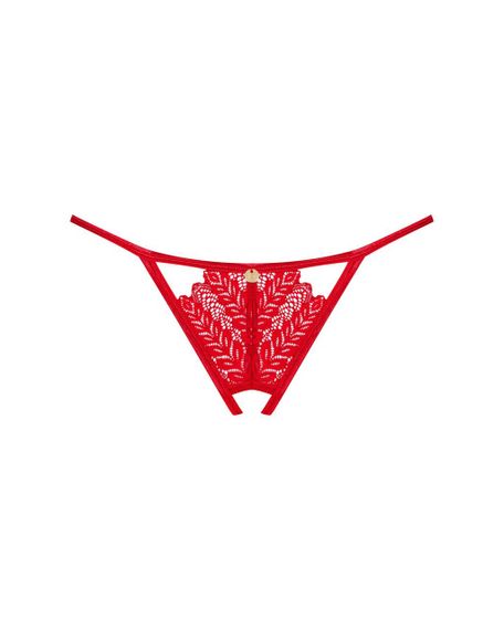 Трусики з доступом Obsessive Ingridia crotchless thong XL/2XL, червоні Sex Aura | Зображення 2