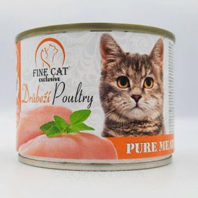 Влажный корм для котов Fine Cat Poultry с мясом птицы 200 г 743