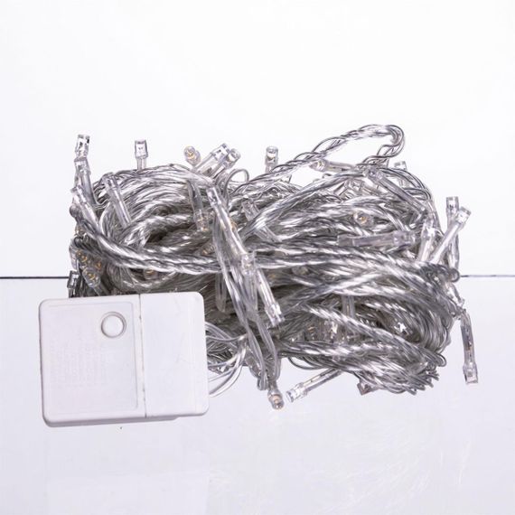 Новорічна гірлянда кімнатна нитка 14 м 160 LED кімнатна гірлянда білий провід Жовте світло W160LED16MWY | Зображення 1