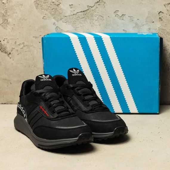 Кросівки шкіряні Adidas чорні. | Зображення 9