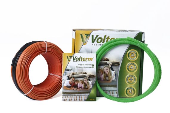 Тепла підлога електричний нагрівальний кабель в стяжку Volterm HR18 площа від 1,2 м2 до 1,9 м2 (210 Вт) | Зображення 1