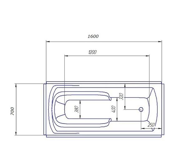 Акрилова ванна Redokss San SIRACUSA 1600х700 | Зображення 4