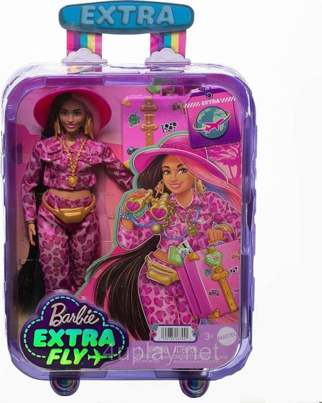 Ігровий набір Лялька Барбі Екстра Подорож Сафарі Оригінал Barbie Extra Fly Travel Doll Safari Look | Зображення 1