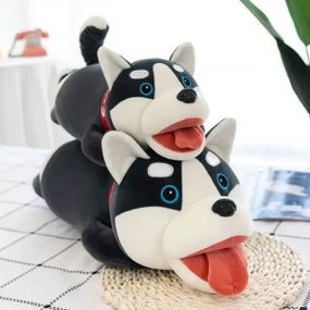 Іграшка м'яка Хаски 49см М 14660 Чорна