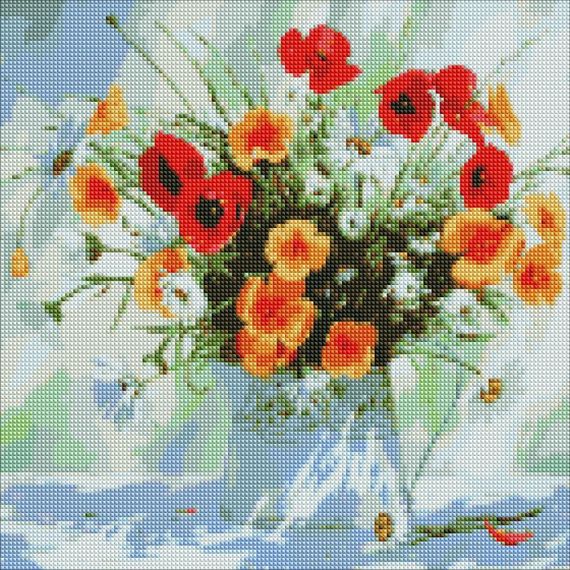 Алмазна мозаїка "Відтінки літа" ©Ira Volkova Ідейка AMO7075 40х40 см