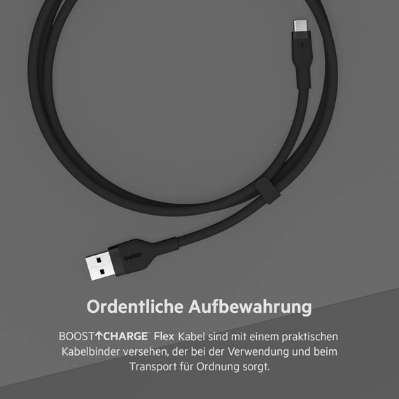 Дата кабель USB 2.0 AM to Type-C 3.0m 15W Black Belkin (CAB008BT3MBK) | Зображення 4
