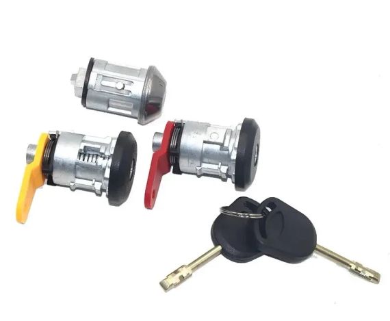 Ford Focus Mk1 (98-04) замок зажигания + вставки замков дверей (2 шт комплект) + ключи, Форд Фокус 1 | Зображення 1