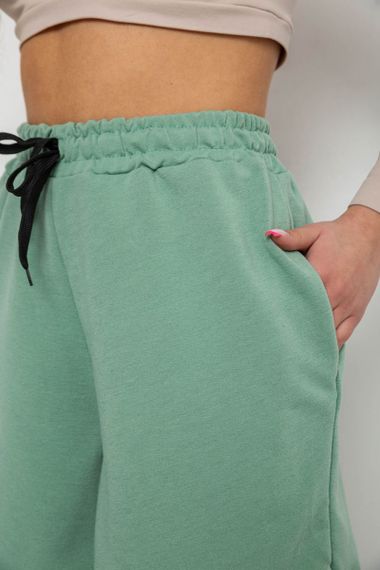 Шорты женские однотонные, цвет оливковый, 238R57907 | Зображення 4
